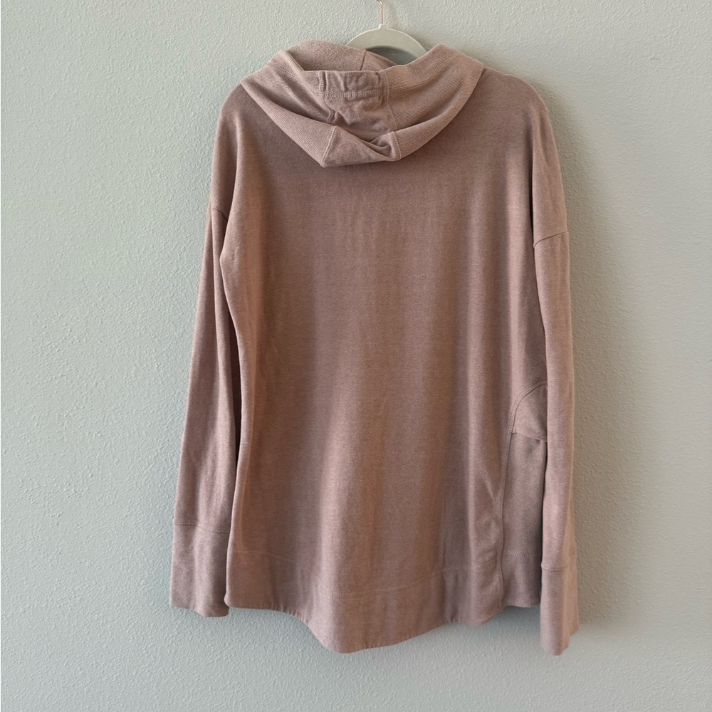 Sweaty Betty Escape Luxe Fleece Funnel Neck Hoodie Misty Rose Pink Medium - Picture 3 of 5